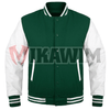 Elevate Your Fashion Game with a Green and White Varsity Jacket