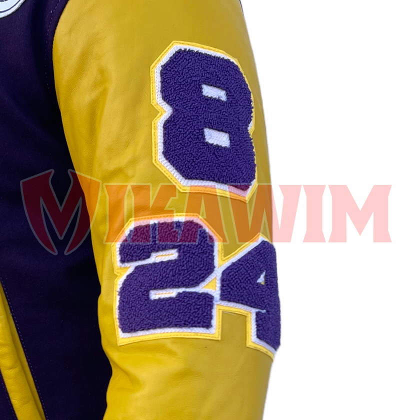 Kobe Bryant Los Angeles Lakers Basketball Varsity Wool Jacket Letterman Bomber