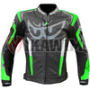 Berik Black and Green Motorbike Racing Leather Jacket All Sizes