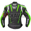 Berik Black and Green Motorbike Racing Leather Jacket All Sizes