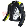 Berik Black and Yellow Motorbike Racing Leather Jacket All Sizes