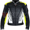 Berik Black and Yellow Motorbike Racing Leather Jacket All Sizes