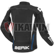 Berik Black and Blue Motorbike Racing Leather Jacket All Sizes