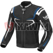 Berik Black and Blue Motorbike Racing Leather Jacket All Sizes