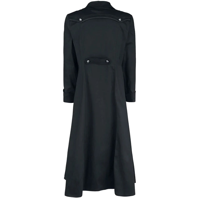 Black Gothic Long Coat For Men And Women