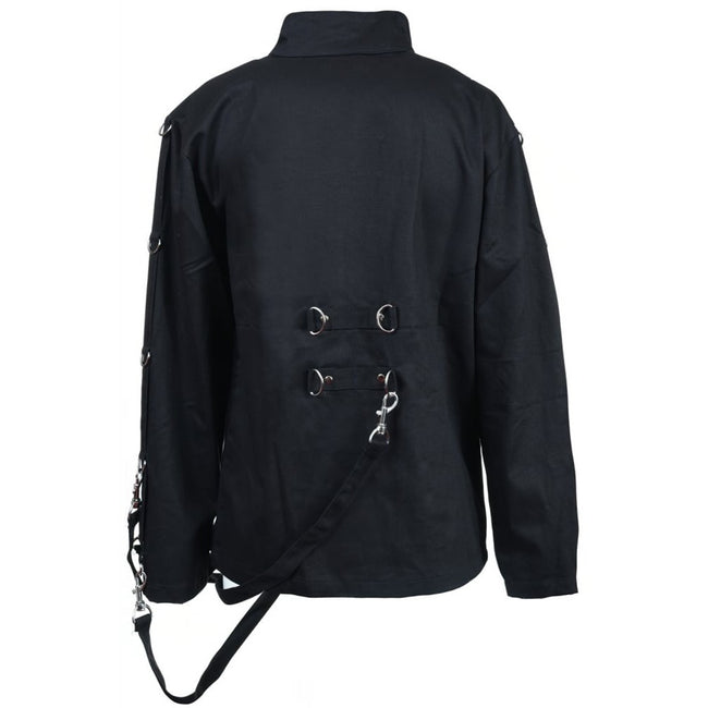 Bondage Zipper Jacket High Neck Steampunk Gothic Cotton Jacket