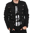 Gothic Military Band Black Jacket for Men Vintage Goth Coat Jacket STEAMPUNK