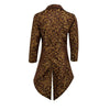 Handmade Men Tail Coat Gold Brocade Goth Steampunk Victorian Tailcoat