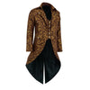 Handmade Men Tail Coat Gold Brocade Goth Steampunk Victorian Tailcoat