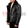 Men's B3 Bomber Leather Jacket Black