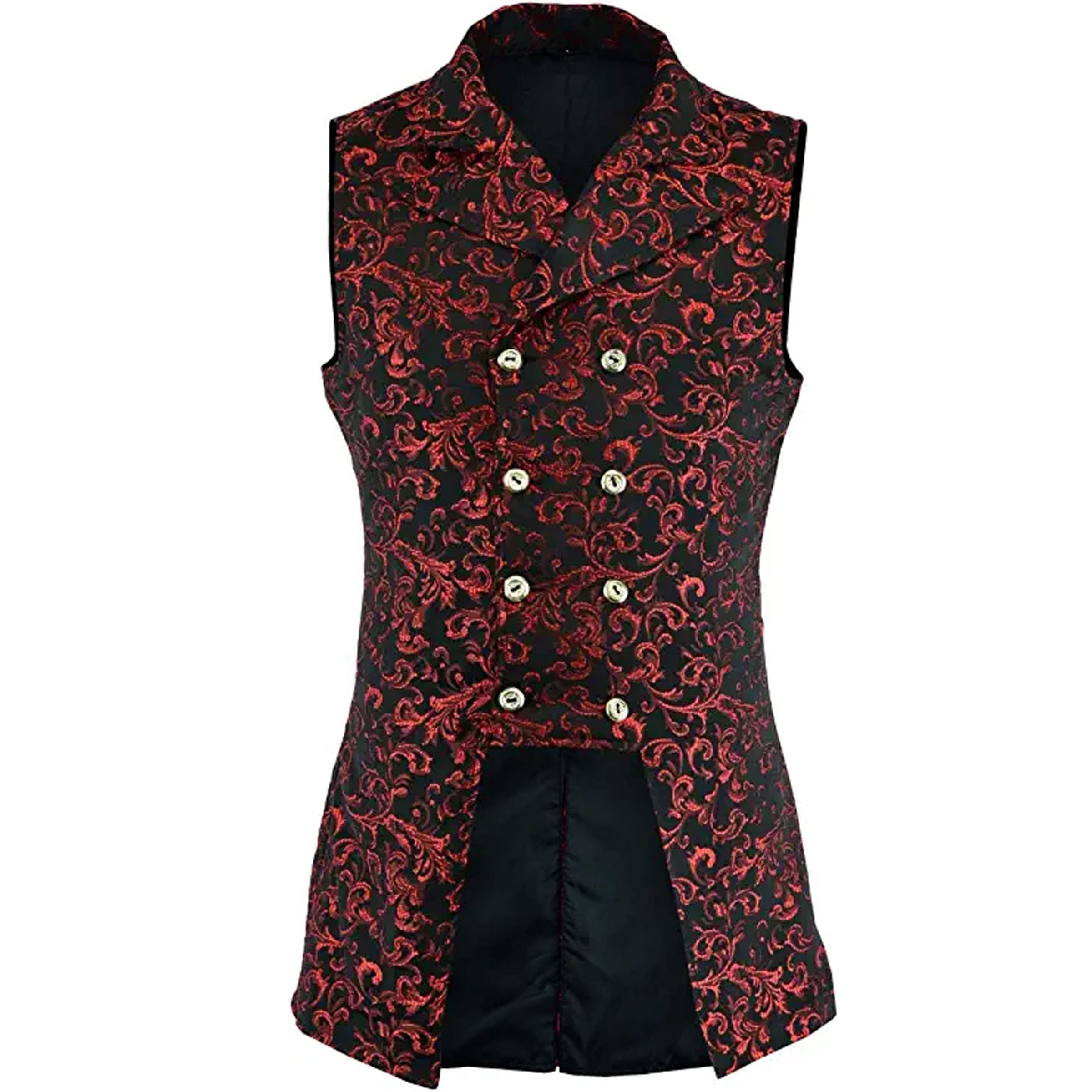 Men's Double Breasted GOVERNOR Vest Waistcoat  Brocade Gothic Steampunk Jacket