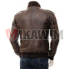 Men's Epaulettes Shoulder Stylish Bomber Leather Jacket