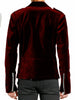 Gothic Motor Bike Maroon Velvet Motorbike Jacket Punk Fetish EMO Biker Jacket