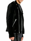 Gothic Motorbike Black Velvet Jacket