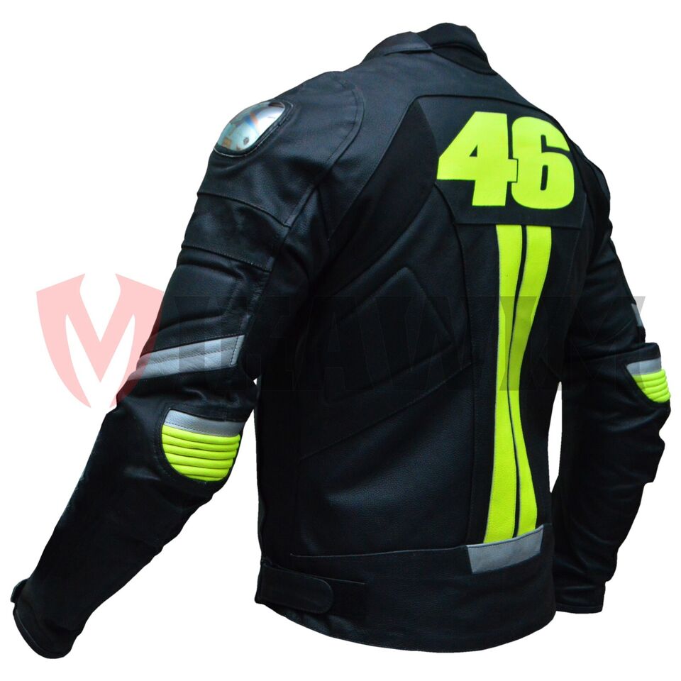 vr 46 motorbike racing leather jacket