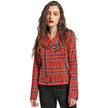 Women Wild Child Moto Red Tartan Jacket