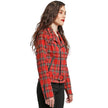 Women Wild Child Moto Red Tartan Jacket